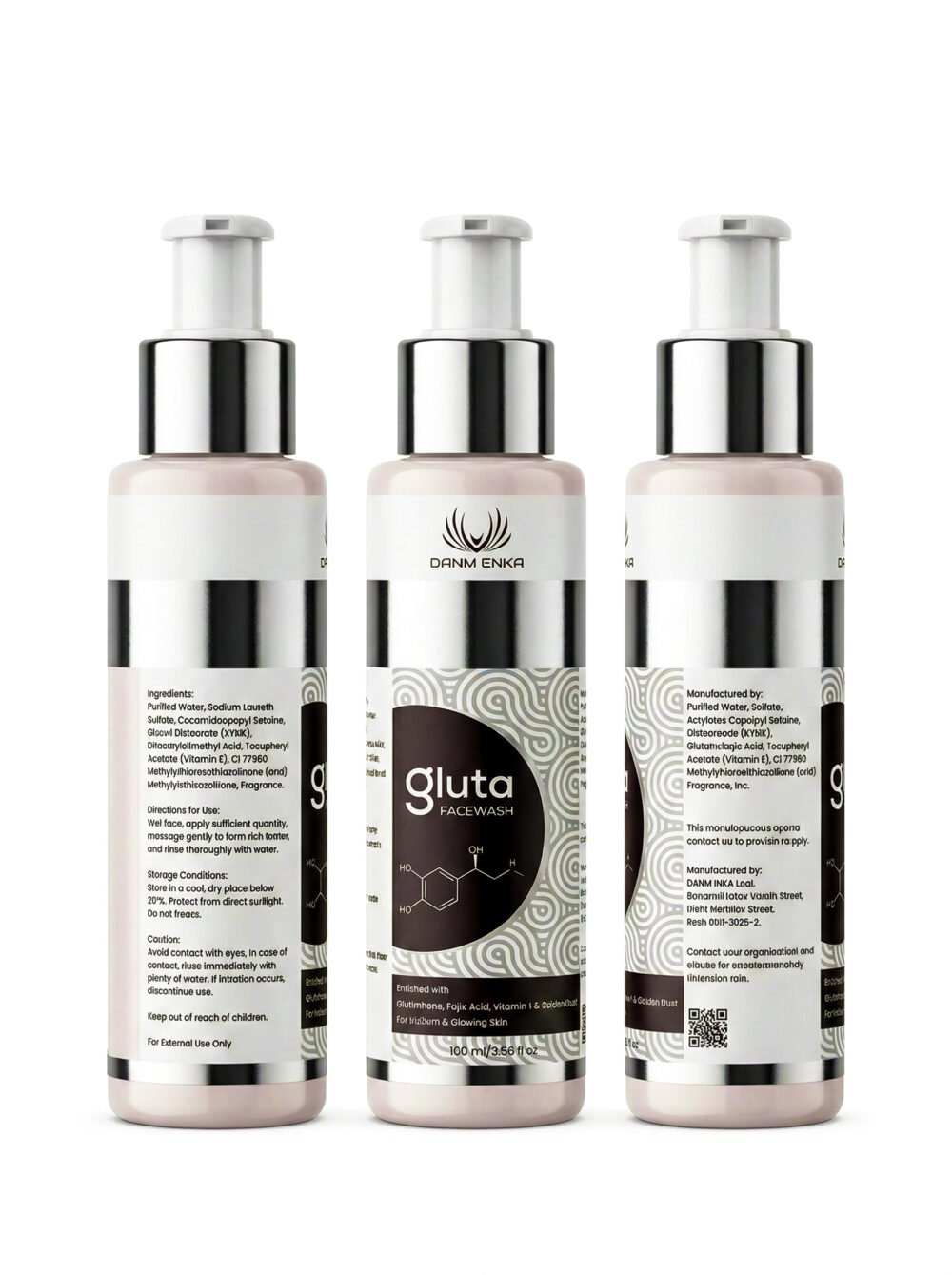 2 Danm Enka Gluta Facewash – Skin Brightening & Glowing Face Wash (100ml)